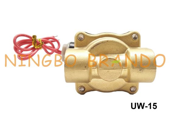 2W160-15 UW-15 1/2" Semi Direct NBR Diaphragm Uni-D Type Brass Solenoid Valve 110V AC 12V DC