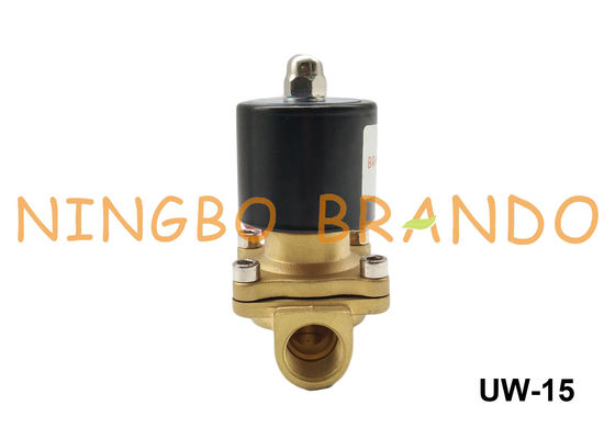 2W160-15 UW-15 1/2" Semi Direct NBR Diaphragm Uni-D Type Brass Solenoid Valve 110V AC 12V DC