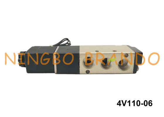 1/8" NPT 4V110-06 AIRTAC Type Pneumatic Solenoid Air Valve 2 Position 5 Way DC24V AC220V