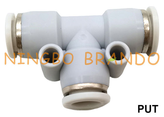 PUT 3 طريقة الاتحاد المحملة نوع T دفع في أنبوب هوائي خرطوم تركيب 1/8 `` 1/4 '' 3/8 `` 1/2 