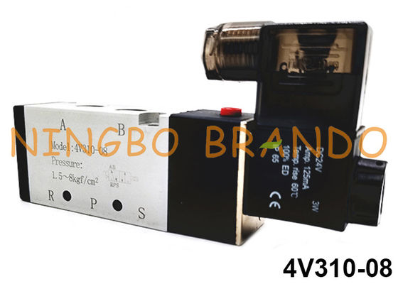 4V310-08 Airtac نوع 5/2 طريق هوائي واحد صمام الملف اللولبي 24V 110V 220V