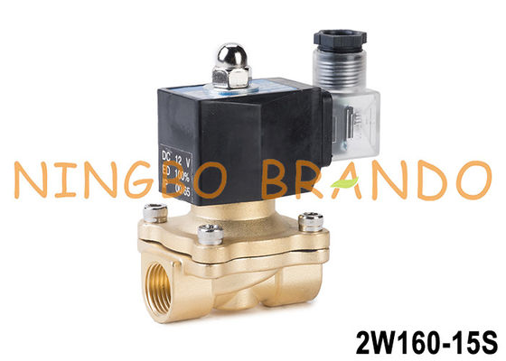 2W160-15 1/2'' 2Way NC Brass Solenoid Valve مع IP65 Coil 24V 220V