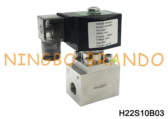 3/8 '' صمام الملف اللولبي عالي الضغط 200 بار AC220V AC110V DC24V