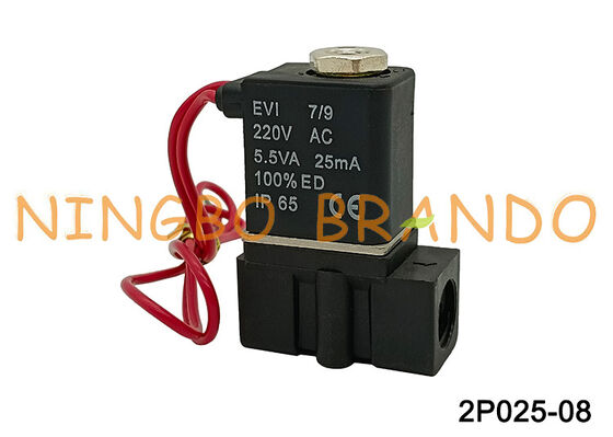 2p025-08 البلاستيك Airtac الملف اللولبي صمام التحكم في السوائل AC220V AC110V DC24V DC12V