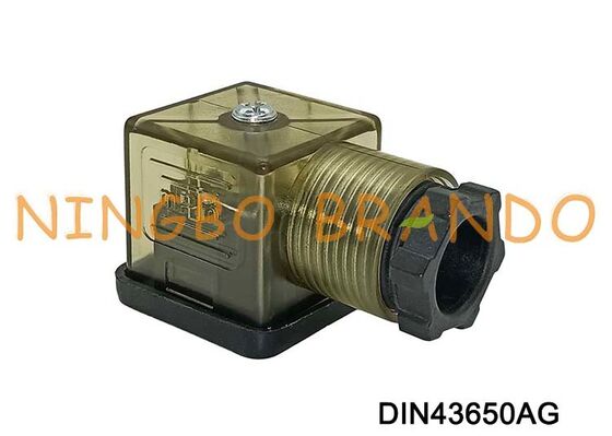 DIN43650A موصل ملف صمام الملف اللولبي 18 مم MPM نايلون بني DIN 43650 النوع A