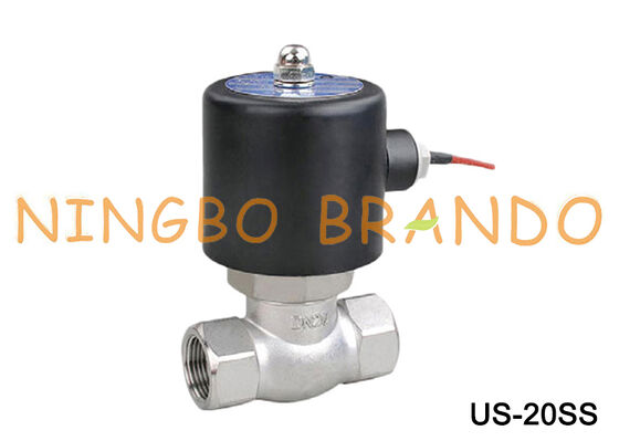 صمام الملف اللولبي للبخار من الفولاذ المقاوم للصدأ 3/4 بوصة نوع UNI-D US-20 24VDC 220VAC
