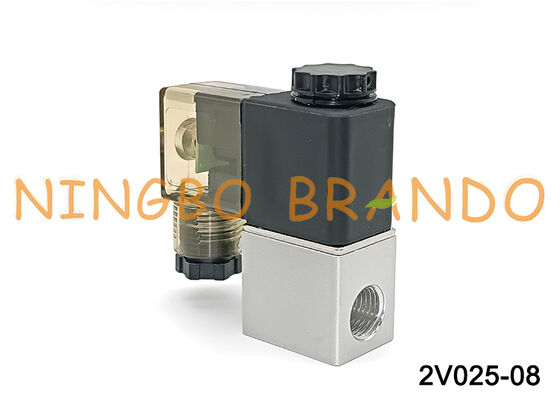 2V025-08 24V DC 2/2 صمام الملف اللولبي هوائي 1/4 بوصة