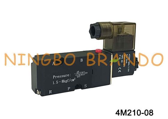 AirTAC نوع 4M210-08 صمام الملف اللولبي 5/2 طريقة هوائي اتجاهي صمام