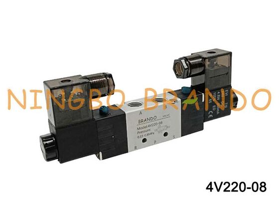Airtac نوع 4V220-08 صمام الملف اللولبي هوائي 5/2 طريقة