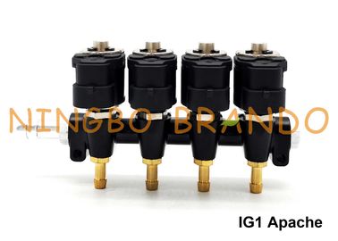 IG1 أباتشي OMB نوع LPG / CNG حاقن السكك الحديدية HD 4 اسطوانات 3 أوم DC12V