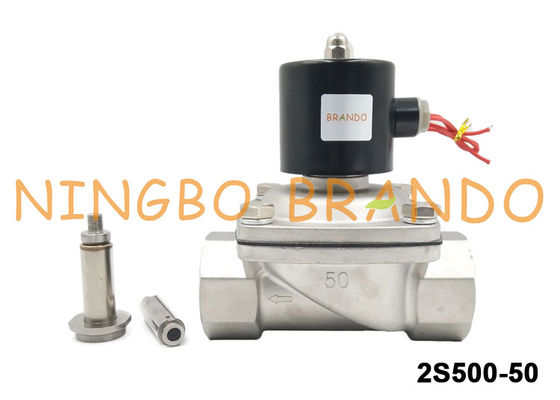 نوع UNI-D SUW-50 G2 '' الفولاذ المقاوم للصدأ صمام الملف اللولبي لمعالجة المياه DC24V AC220V