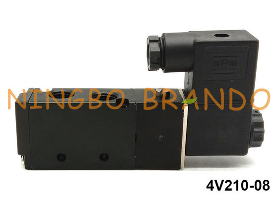 4V210-08 Airtac نوع هوائي الملف اللولبي صمام 5 طريقة 2 موقف G1 / 4 `` 24VDC