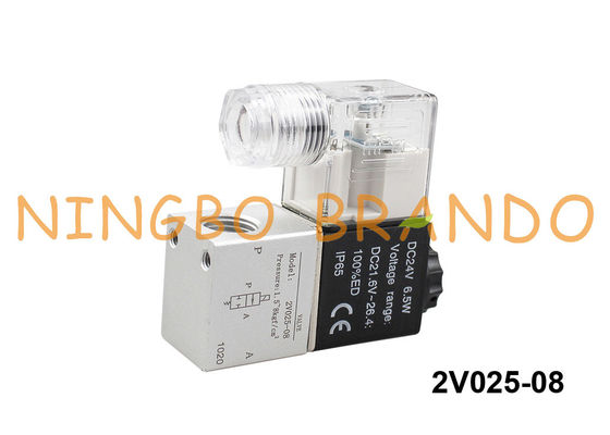 2V025-08 Airtac نوع هوائي الملف اللولبي صمام 1/4 `` BSP 220V AC