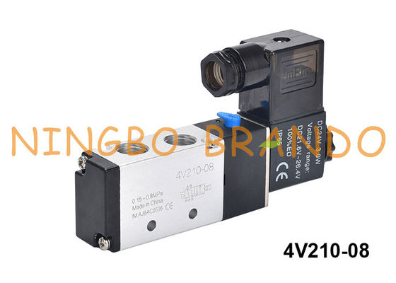 4V210-08 Airtac نوع هوائي الملف اللولبي صمام 4V210-08-DC24V DC24V