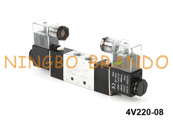 4V220-08 Airtac نوع هوائي الملف اللولبي صمام 5/2 4V220-08-B 24VDC