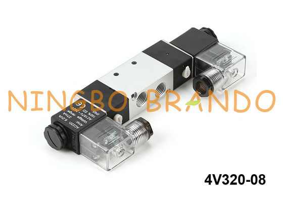 4V320-08 Airtac نوع هوائي مزدوج الملف اللولبي صمام 4V320-1 / 4 24V 220V