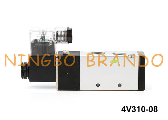 4V310-08B Airtac Type 5 Port 4 Way صمام الملف اللولبي الهوائي 24 فولت