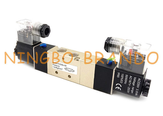 4V230C-08 1/4 & # 39؛ & # 39؛ & # 39؛ & # 39؛ مزدوج الملف اللولبي 5/3 طريقة مغلق مركز هوائي الملف اللولبي صمام
